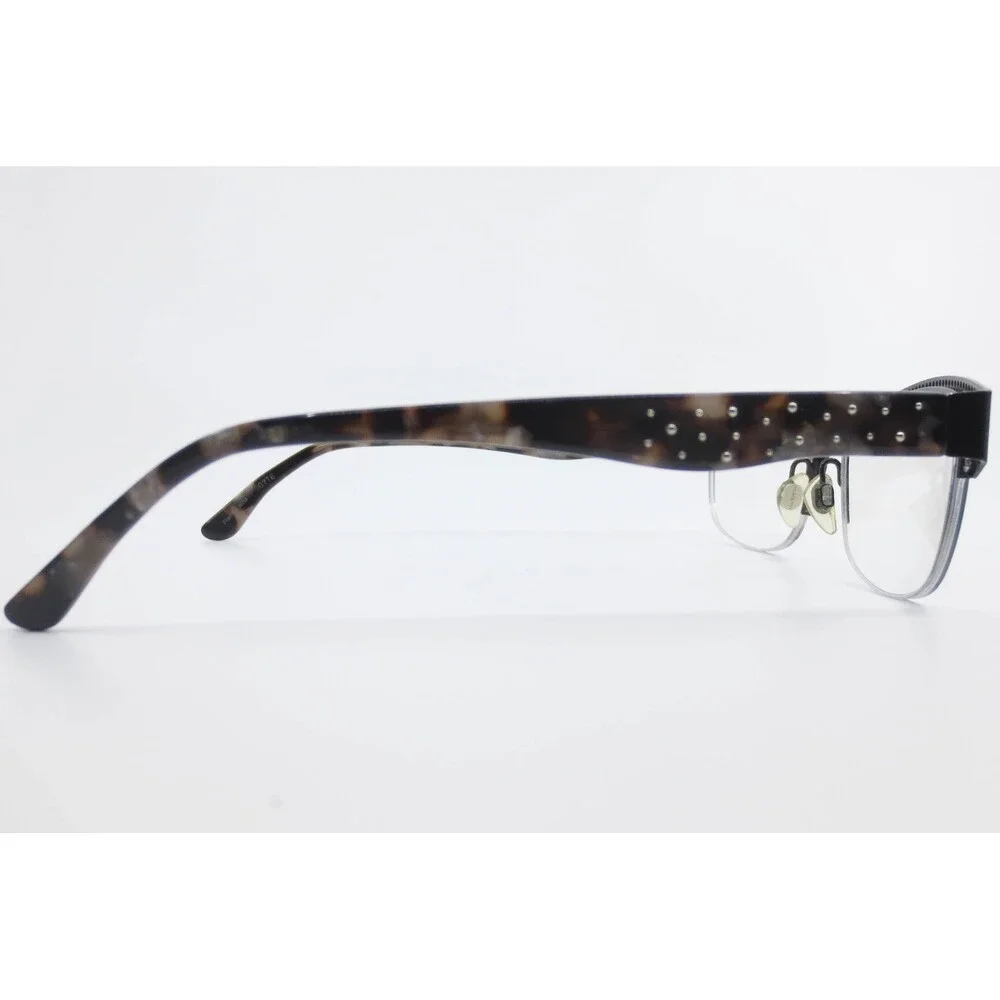 Via Spiga Porzia 500 Eyeglasses Black Tortoise Semi-Rimless Frames 52-16-135